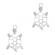Stainless steel charms turtle Silver