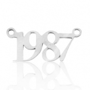 Stainless steel charms / connector year 1987 Silver