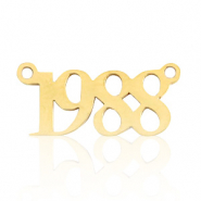 Stainless steel charms/connector year 1988 Gold