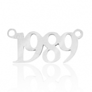 Stainless steel charms/connector year 1989 Silver