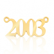 Stainless steel charms / connector year 2003 Gold