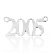 Stainless steel charms / connector year 2005 Silver