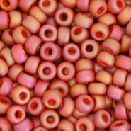 Miyuki seed beads 6/0 Opaque Glazed Frosted Rainbow Cardinal Red 6-4695
