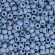 Miyuki seed beads 8/0 Opaque Glazed Frosted Rainbow Soft Blue 8-4704
