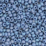 Miyuki seed beads 11/0 Opaque Glazed Frosted Rainbow Soft Blue 11-4704