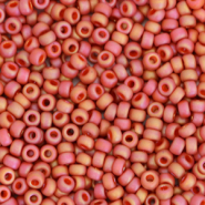 Miyuki seed beads 11/0 Opaque Glazed Frosted Rainbow Cardinal Red 11-4695