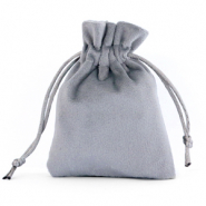 Jewellery Velvet Bag Grey