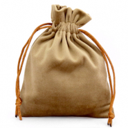 Jewellery Velvet Bag Brown