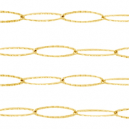 Stainless Steel findings belcher chain long oval links Gold