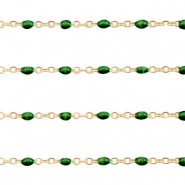 Stainless steel findings belcher chain 1mm Ultramarine Green-Gold
