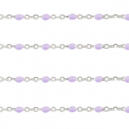 Stainless steel findings belcher chain 1mm Grapevine Purple-Silver