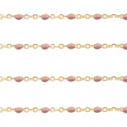 Stainless steel findings belcher chain 1mm Sandstone Brown-Gold