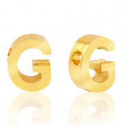 Stainless steel beads letter G Gold