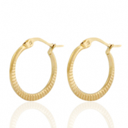Stainless steel earrings creole Gold