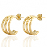 Stainless steel earrings / earpin creole Gold