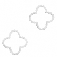 Stainless steel charms/connector flower Silver