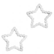 Stainless steel charms/connector star Silver