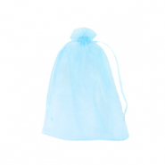 Jewellery Organza Bag 9x12cm Light Turquoise Blue