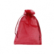 Jewellery Organza Bag 9x12cm Cherry Pink