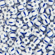 Preciosa glass seed beads 6/0-03330 White-Blue