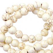 Beads Ceramic 4mm Off White