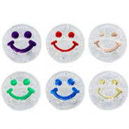 Acrylic letter beads smiley Transparent-Multicolour