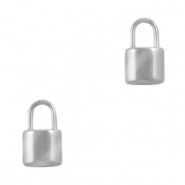 Stainless steel charms lock Silver