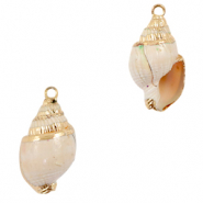 Shell pendants specials Whelks Off White-Gold