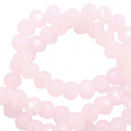 Top faceted beads 3x2mm disc Blush Pink-Pearl Shine Coating