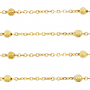 Stainless steel findings belcher chain ball Gold