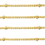 Stainless steel findings belcher chain curb links ball Gold