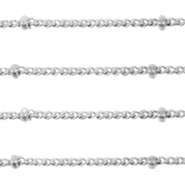 Stainless steel findings belcher chain curb links ball Silver