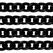 Acrylic chain 19mm Black