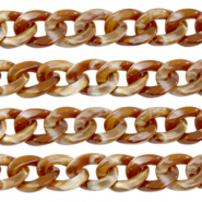 Acrylic chain 19mm Brown