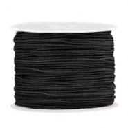 Macram&eacute; bead cord 1.0mm Black