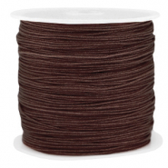 Macram&eacute; bead cord 0.8mm Chocolate Brown