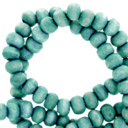 Wooden beads round 6mm Canton Blue