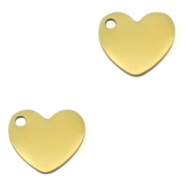 Stainless steel charms heart Gold