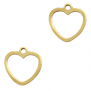 Stainless steel charms heart Gold