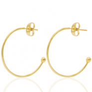 Stainless steel earrings/earpin creole Gold