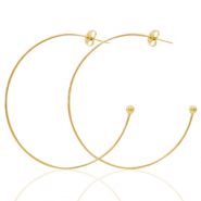 Stainless steel earrings / earpin creole Gold