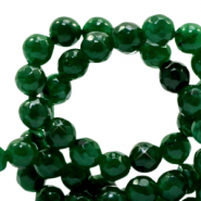 6 mm natural stone beads faceted Jade Agata Green