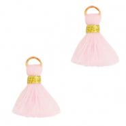 Tassels 1.5cm Gold-Light Pink