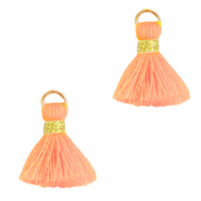 Tassels 1.5cm Gold-Neon Peach