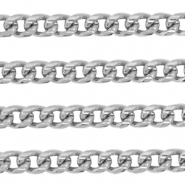 Stainless steel gourmet belcher chain Silver