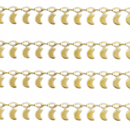 Stainless steel belcher chain moon Gold