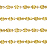 Stainless steel belcher chain oval Gold