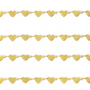 Stainless steel belcher chain heart Gold