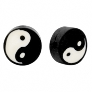 Polymer beads Yin & Yang Black-White