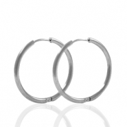 Stainless steel earrings creole 24mm Silver